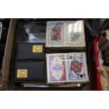 Vintage playing cards, 10 set including Platnik,