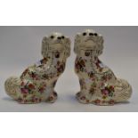 A pair of Staffordshire spaniels,