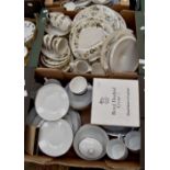Royal Doulton Larchmont dinner wares along with Royal Worcester classic platinum and Doulton dinner