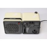 Brionvega TS505 FM/AM three band radio in white, with black face,