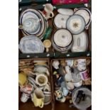 Four boxes of ceramics including dinner wares, tea, coffee wares, meat plates, tureens,