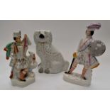 Victorian Staffordshire flatbacks to include; Wallace 44 cms tall,