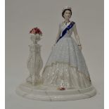 A Coalport Golden Jubilee figure of Queen Elizabeth II in box limited edition figures No 11 of 950