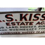 Enamel sign,