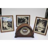 1940's mantle clock with three pictures
