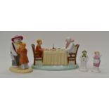 Four Coalport Snowman figures including "Tea for Two"