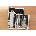 A collection of real photographic cards and photographs of Louis Armstrong, Edmund Hall,