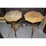 Two late 19th Century bamboo occasional tables (2)