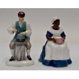 Two Royal Doulton Williamsburg collection figures including The Silversmith HN2203 and Royal