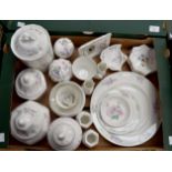 A collection of assorted Aynsley "Wild Tudor" and Little Sweetheart, including plates, pin trays,