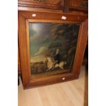 Naive painting of an English country gent on horse back, early 19th Century,