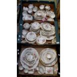 Three boxes of ceramics, mainly Coalport, Derby Posies, some Royal Crown Derby, Derby Posies,