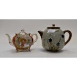 1894 Burleigh Staffordshire teapot and signed Studio Pottery teapot