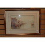 Water colour Venetian scene by Frank Wasley signed and framed