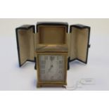 A 1930's Zenith cased travelling clock