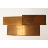 Three bank printing plates 1830's Halesowen Bank (Messrs Gurneys Turner Brightwen & Lloyd) One of