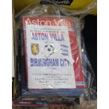 A collection of assorted Aston Villa home programmes, together with assorted photographs etc.