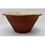 Large internal glazed bowl,