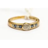 A sapphire and diamond dress ring,