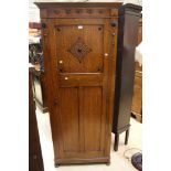 A 1930-40's oak single wardrobe or hallrobe.