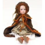 ARMAND MARSEILLE: An Armand Marseille bisque head doll, marked to neck 'Made in Germany,