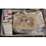 Collection of first day covers, playing cards, postcards,