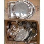 Large quantity of plated wares