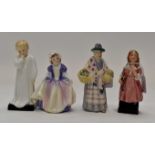Four Royal Doulton figures to include Sairey Gamp; Darling HN1985;