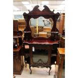 A red mahogany aesthetic mirtror backed sideboard.