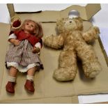 ZAPF 20" doll with basket of knitting,
