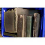 Leather books etc (1 box)