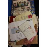 Corona stamp album and vintage stamp album, various First Day Covers,