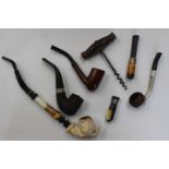 Selection of pipes and cigarette holders
