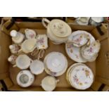 A box of Royal Crown Derby Posies pattern teaset for six settings,