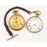 A Limit silver cased pocket watch imported London and a Smiths base metal 1950's pocket watch (2)