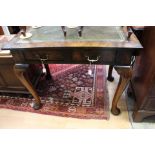 A George I style walnut desk,