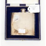 A silver hip flask, Birmingham 1978,