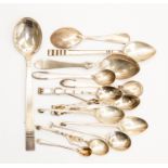A collection of early 20th Century spoons including Arts and Crafts designs,