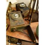 A pair of railway signal lamps,