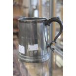 British Army Korean war interest: a pewter tankard with glass bottom inscribed "248 Light Battery