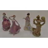 Two painted figures by Mary Young, Brymar, fine ceramics,