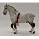 A Beswick grey Percheron draught horse - stallion Condition: Chip repaired to front left fetlock,
