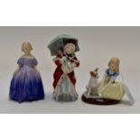 Three small Royal Doulton figures; Golden Days HN2274;