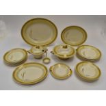 An Art Deco six piece Burleigh ware 'Zenith' pattern dinner service,