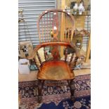 A Windsor chair with highback