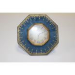 A Royal Worcester eight day octagonal frame and desk clock,