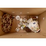 Miniature Coalport cups and saucers x 2, two bone china cups and saucers,