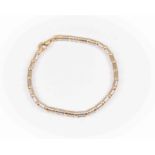 A 14ct gold two tone yellow and white gold link bracelet,
