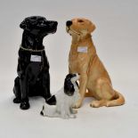 Collection of ceramic dogs,