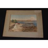 Guernsey bathing pools water colour A/F